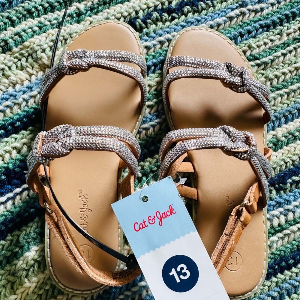 Cat & Jack Tan Strappy Sandals